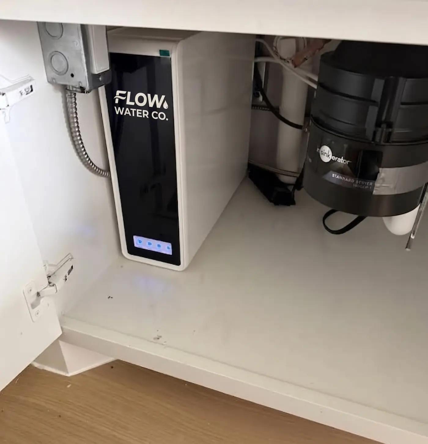 Finished reverse osmosis install in a Pinellas County kitchen